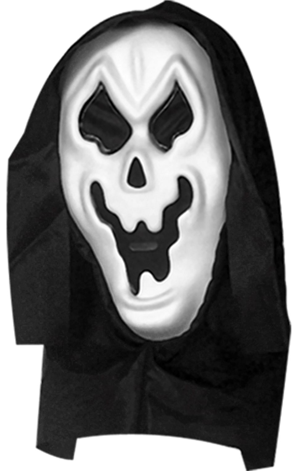 Schreeuwend halloween spook masker wit