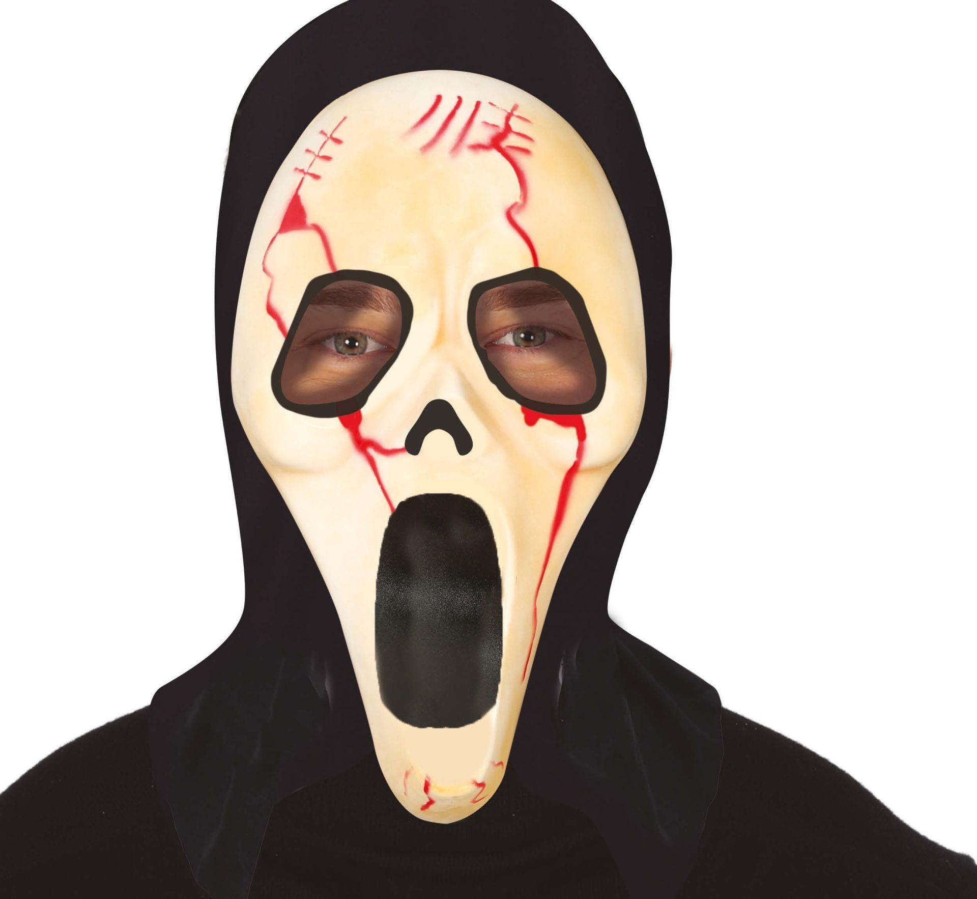 Scream masker met kap halloween