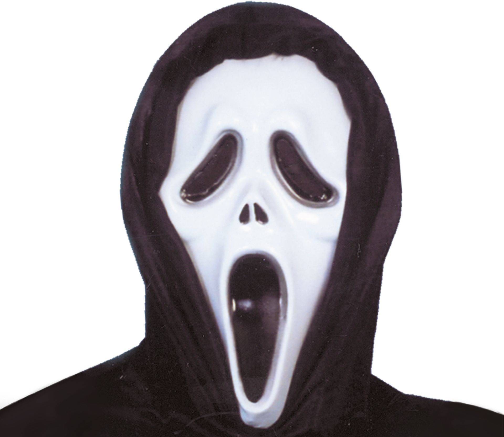 Scream masker met kap zwart