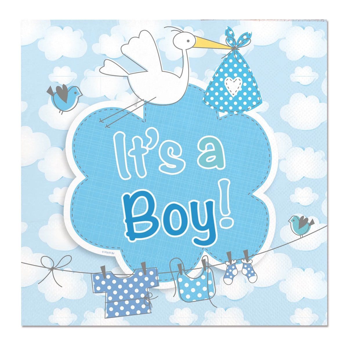 Servetten it's a boy baby jongen 20 stuks