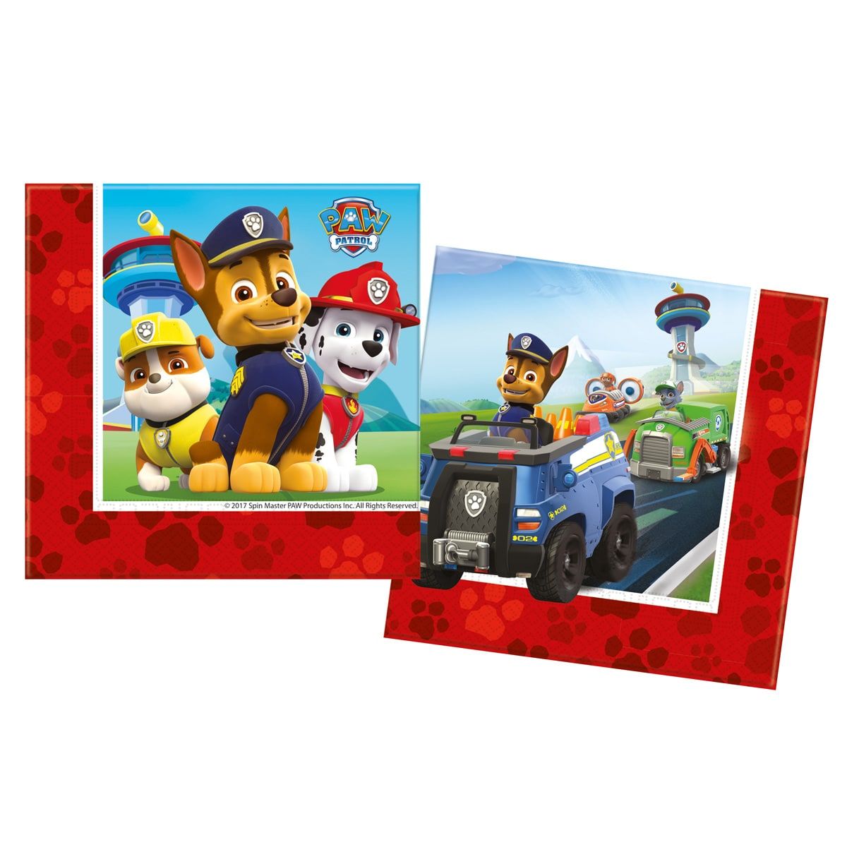 Servetten paw patrol kinderfeestje 20 stuks