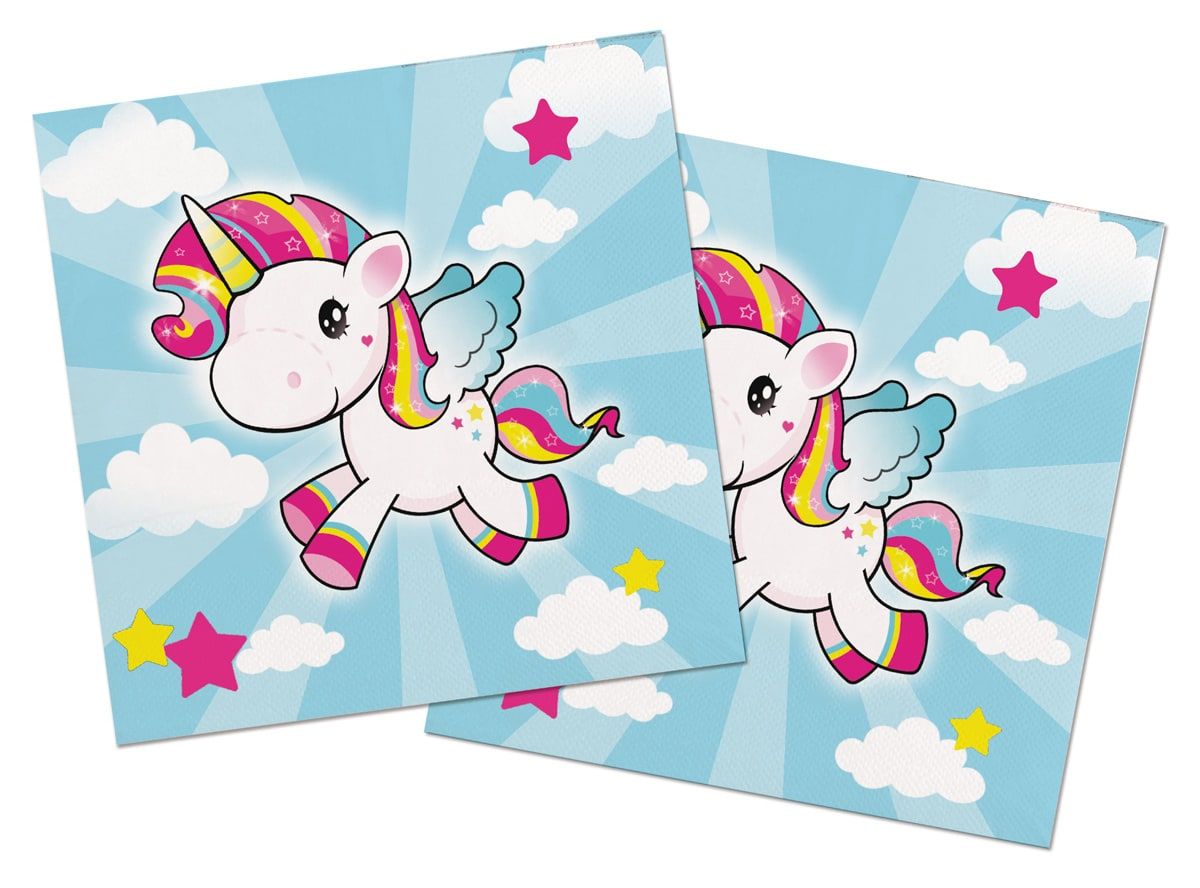 Servetten unicorn kinderfeestje 20 stuks