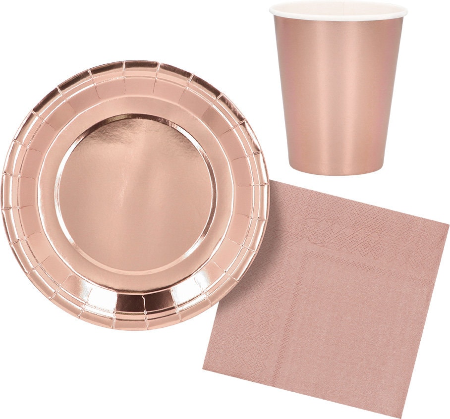 Servies Set Kinderfeestje Roségoud 6 stuks