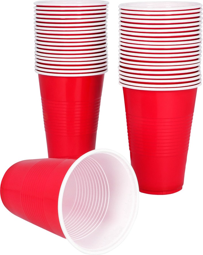Set 40 partybekers Rood Feest