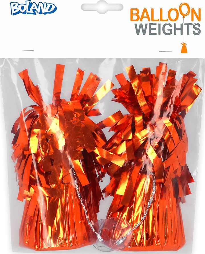 Set Van 2 Oranje Ballongewichten Folieballon