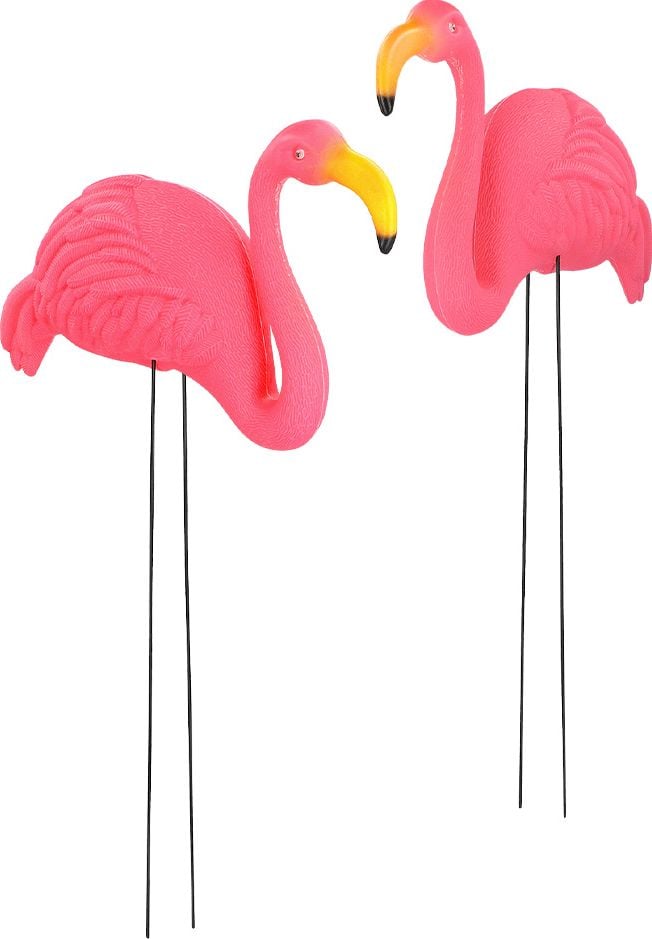 Set Van 2 Roze Nep Flamingo's Tuindecoratie