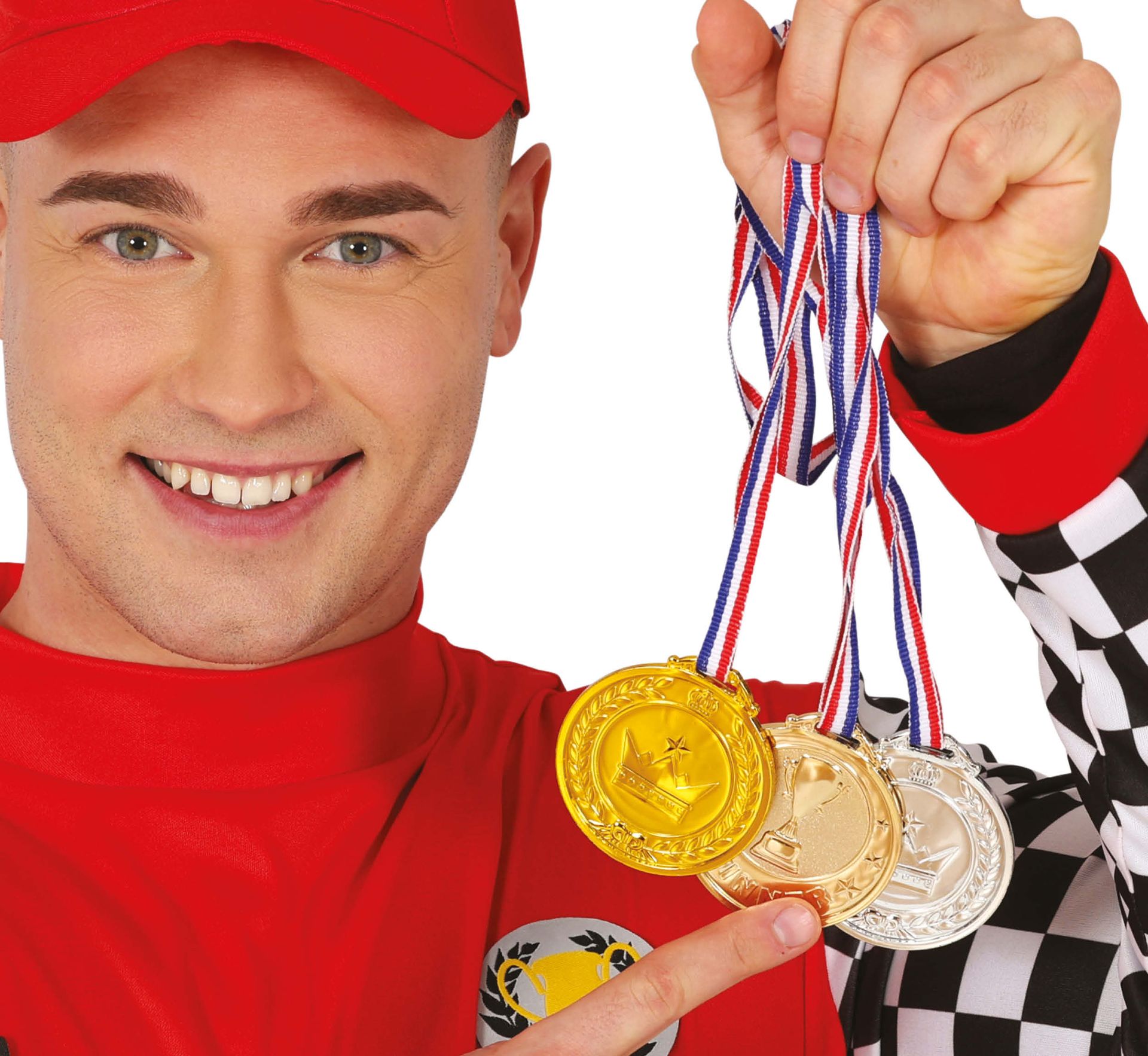 Set Van 3 Sport Medailles Goud Zilver Brons