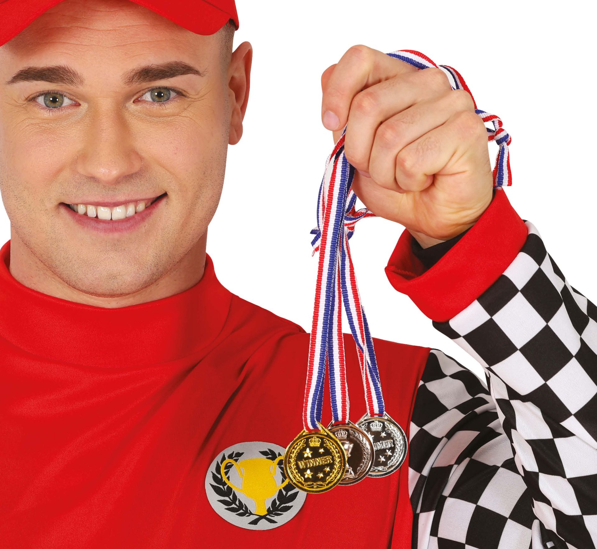 Set Van 3 Winnaar Sportmedailles Goud Zilver Brons