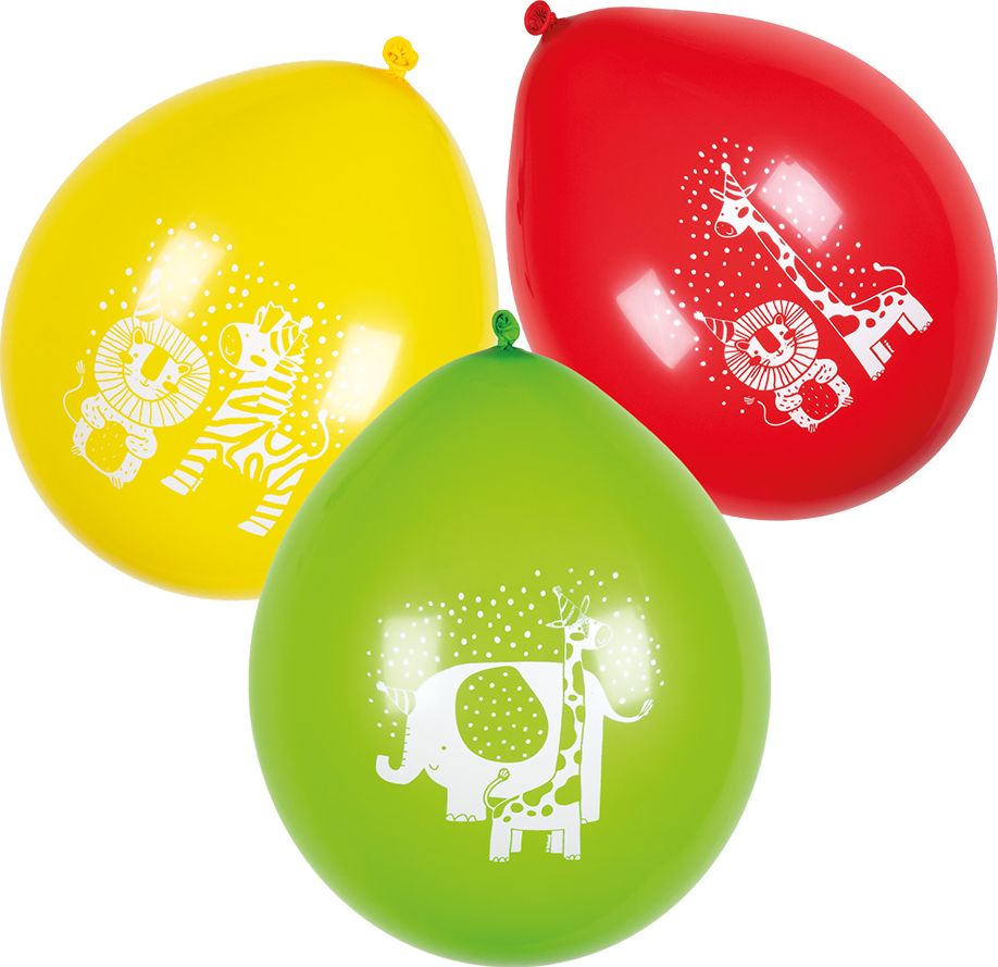 Set van 6 Safari Latex Ballonnen