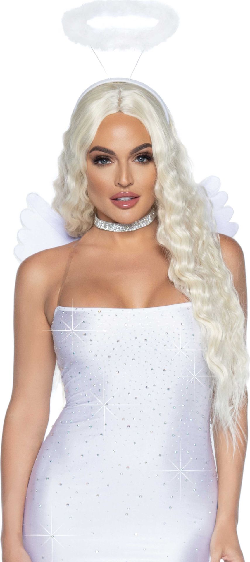 Sexy engel outfit met accessoires