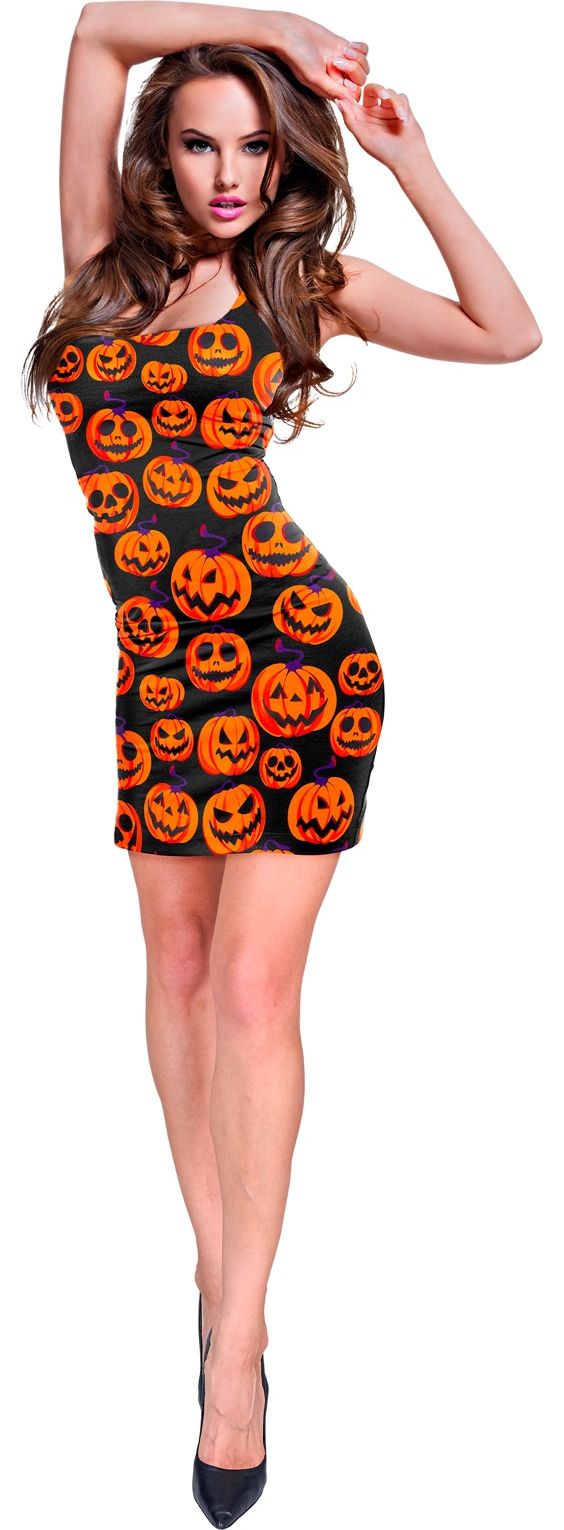 Sexy jurkje pompoen halloween dames
