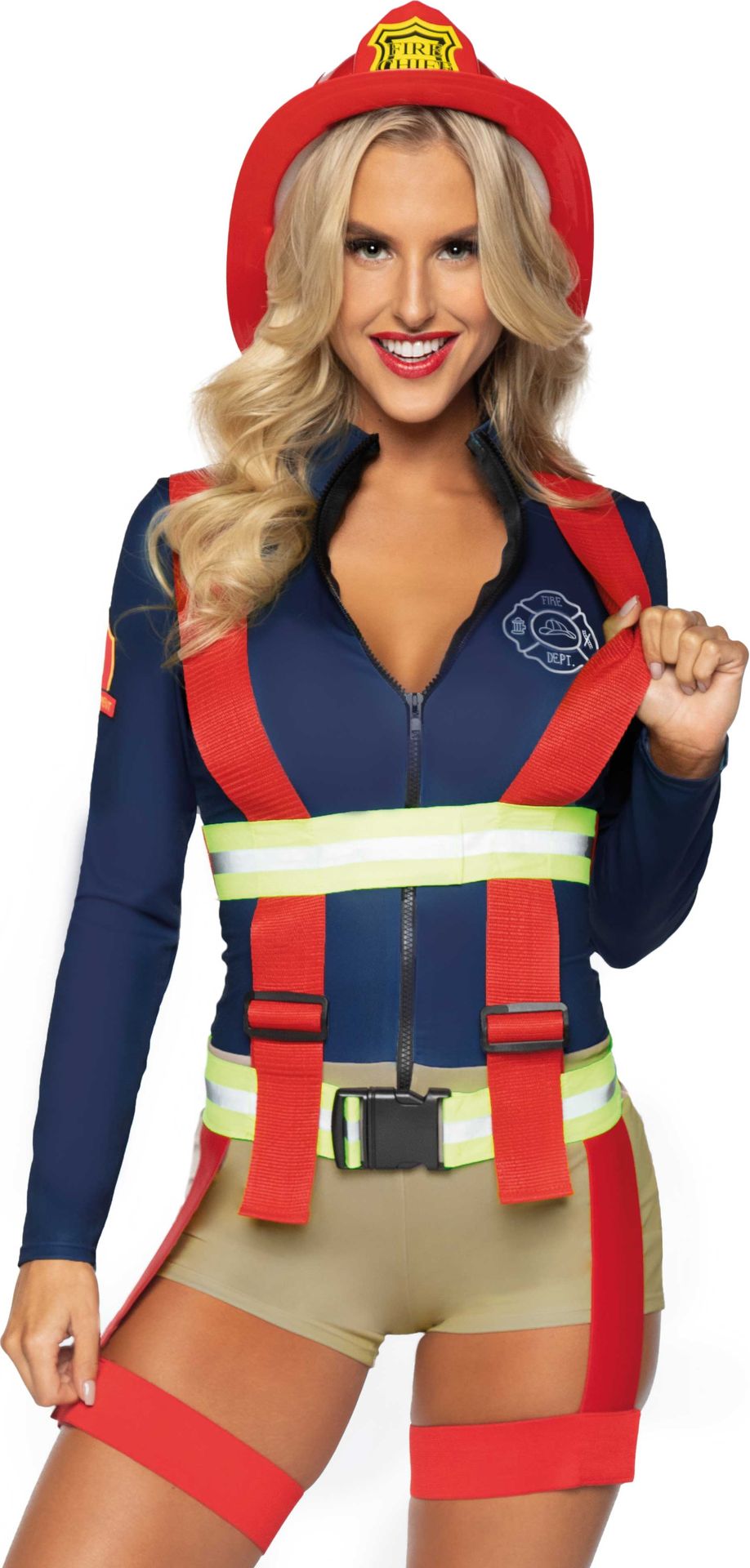 Sexy playsuit brandweervrouw