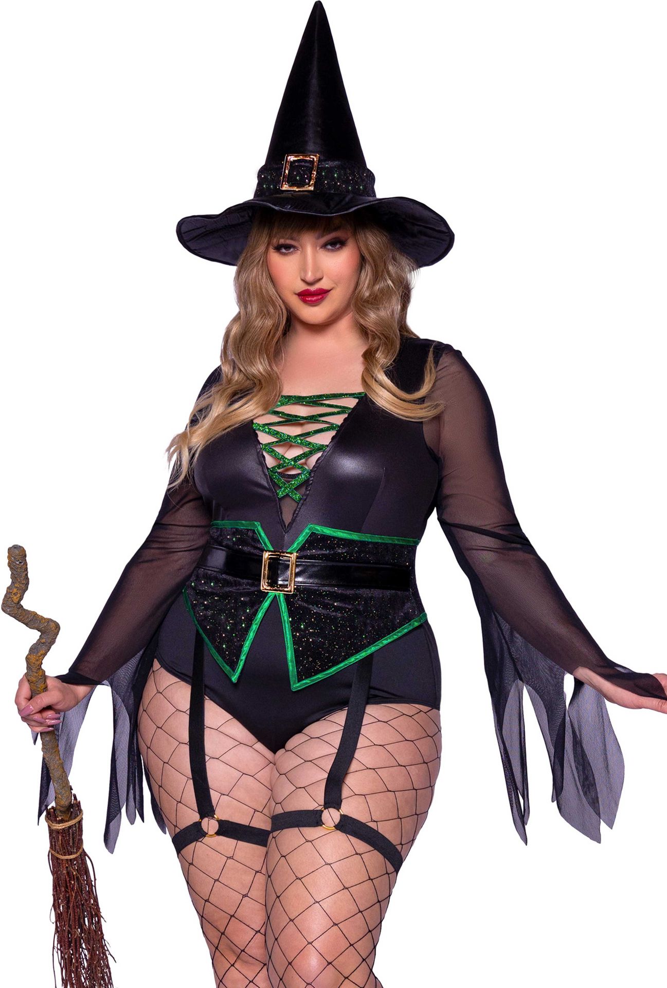 Sexy plus size heks outfit