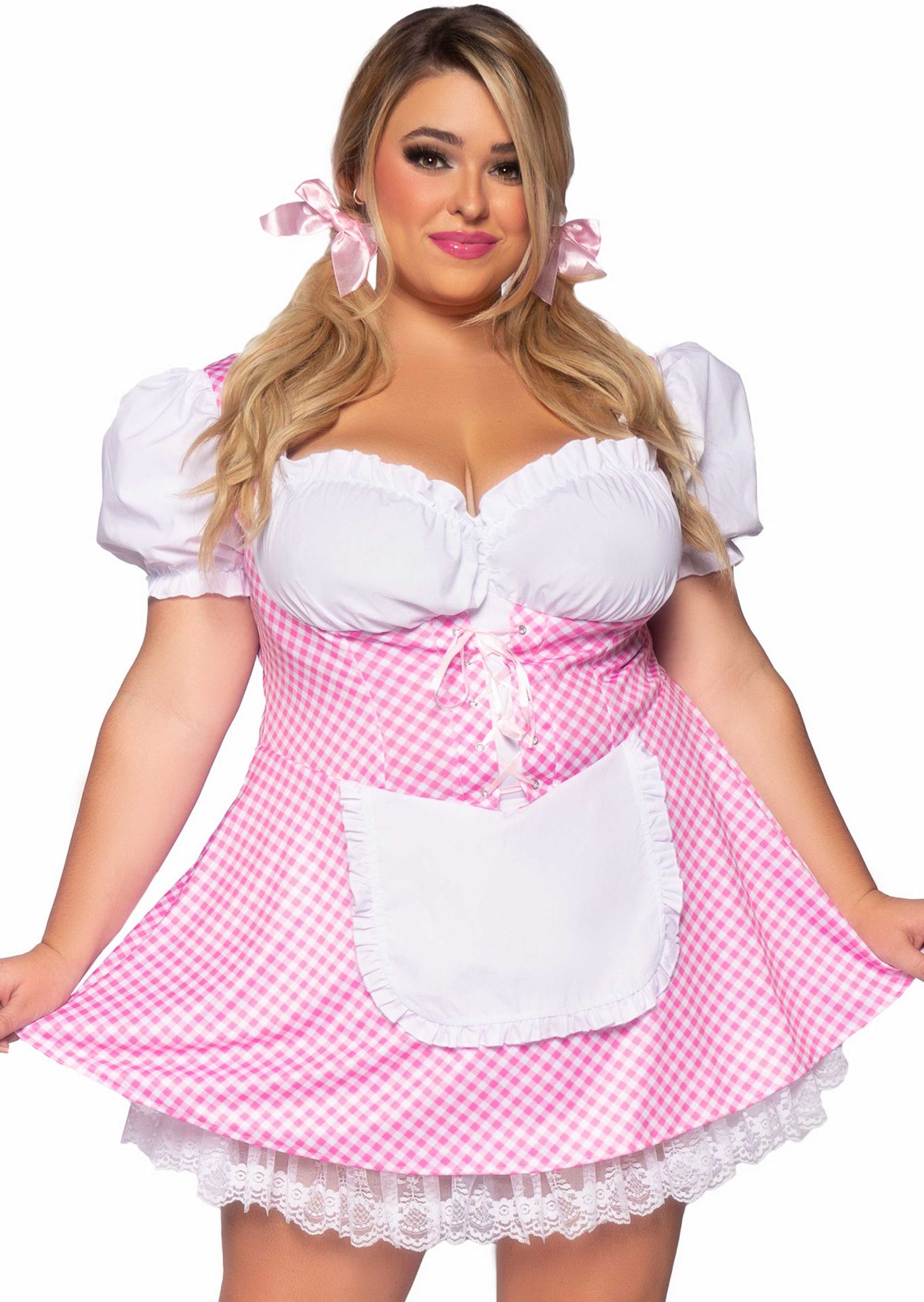 Sexy plus size Roze Oktoberfest outfit