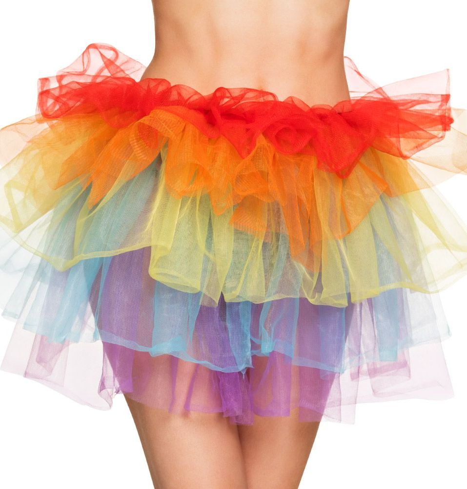 Sexy regenboog tutu dames