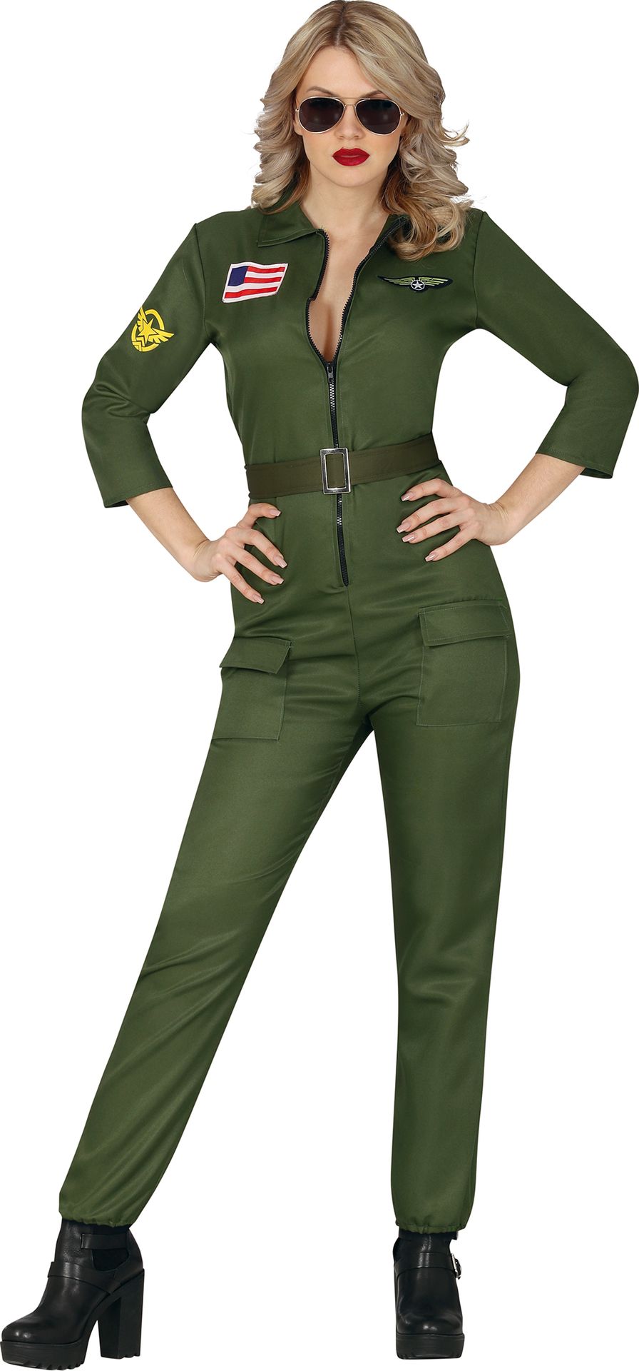 erectie bouwer Monarch Sexy Top Gun piloot overall vrouwen | Feestkleding.nl