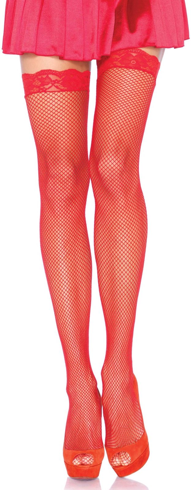 Sexy visnet kousen rood