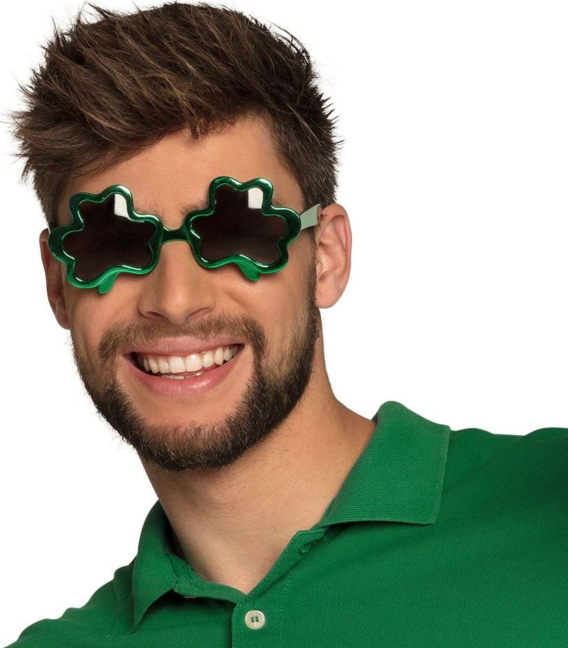 Shamrock groene feestbril
