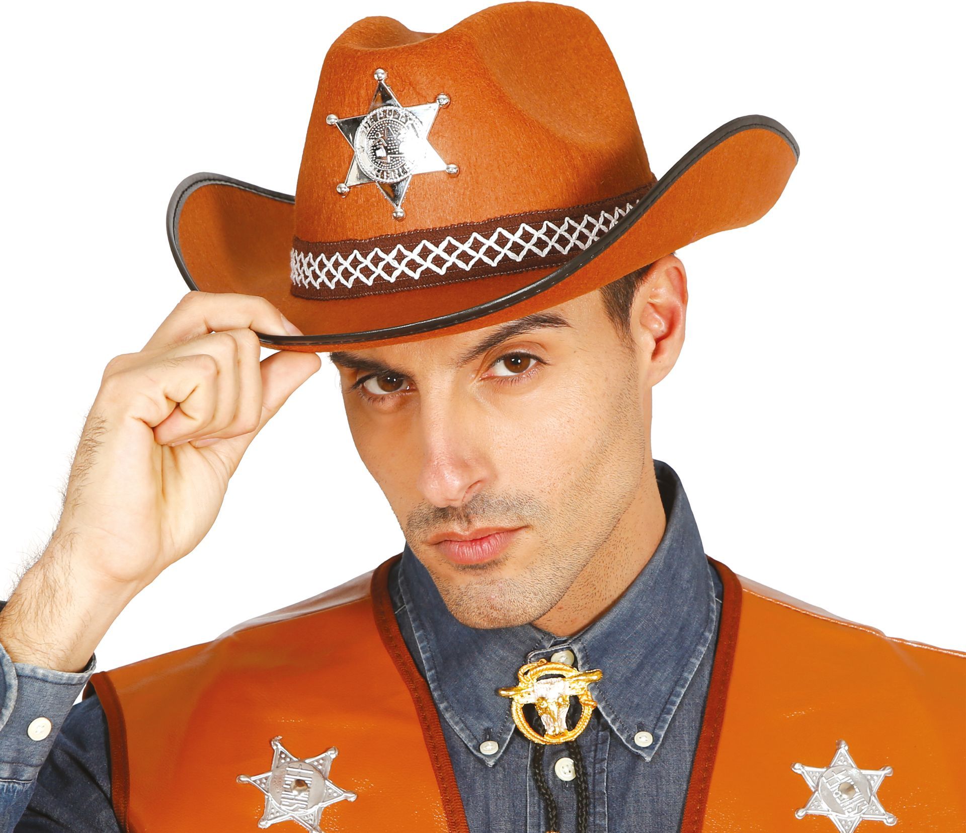 Sheriff hoed met ster zwart