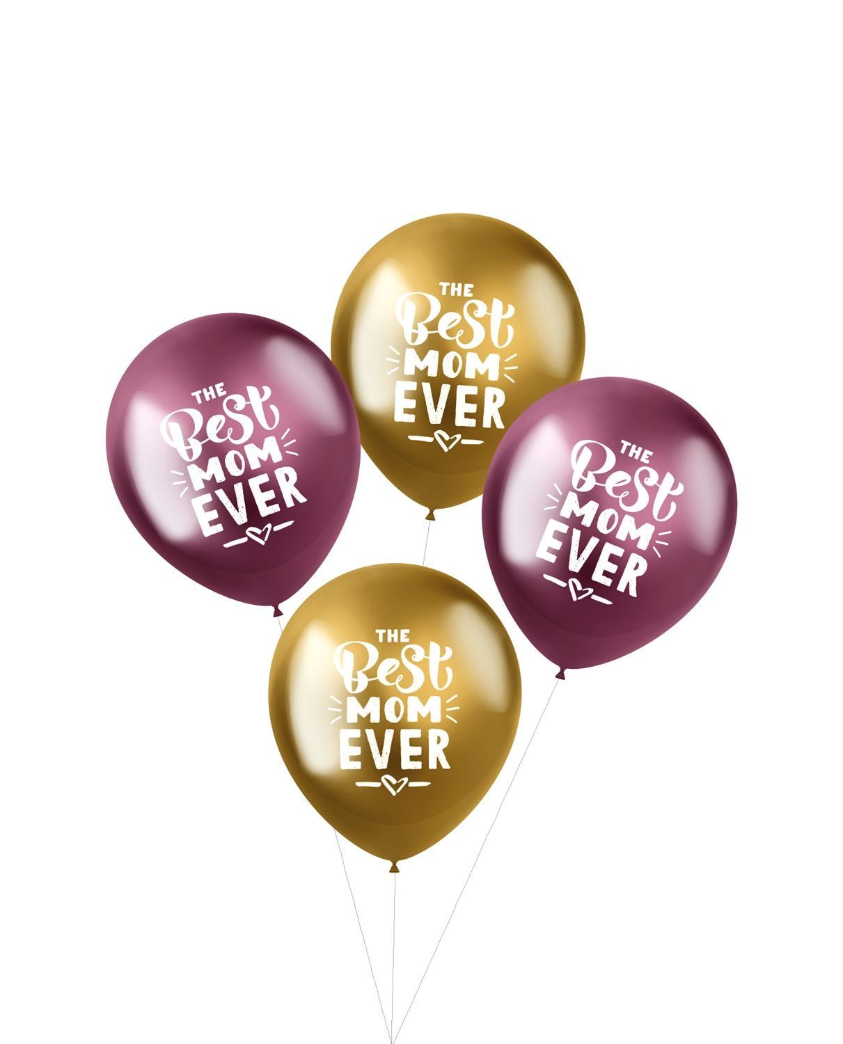 Shimmer best mom ever ballonnen 4 stuks