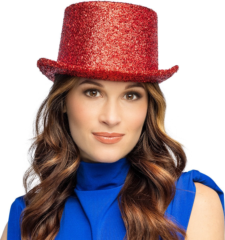 Show Hoed Glitter Rood