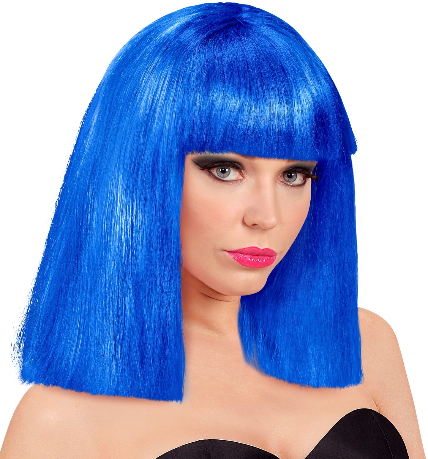 Showgirl pruik blauw