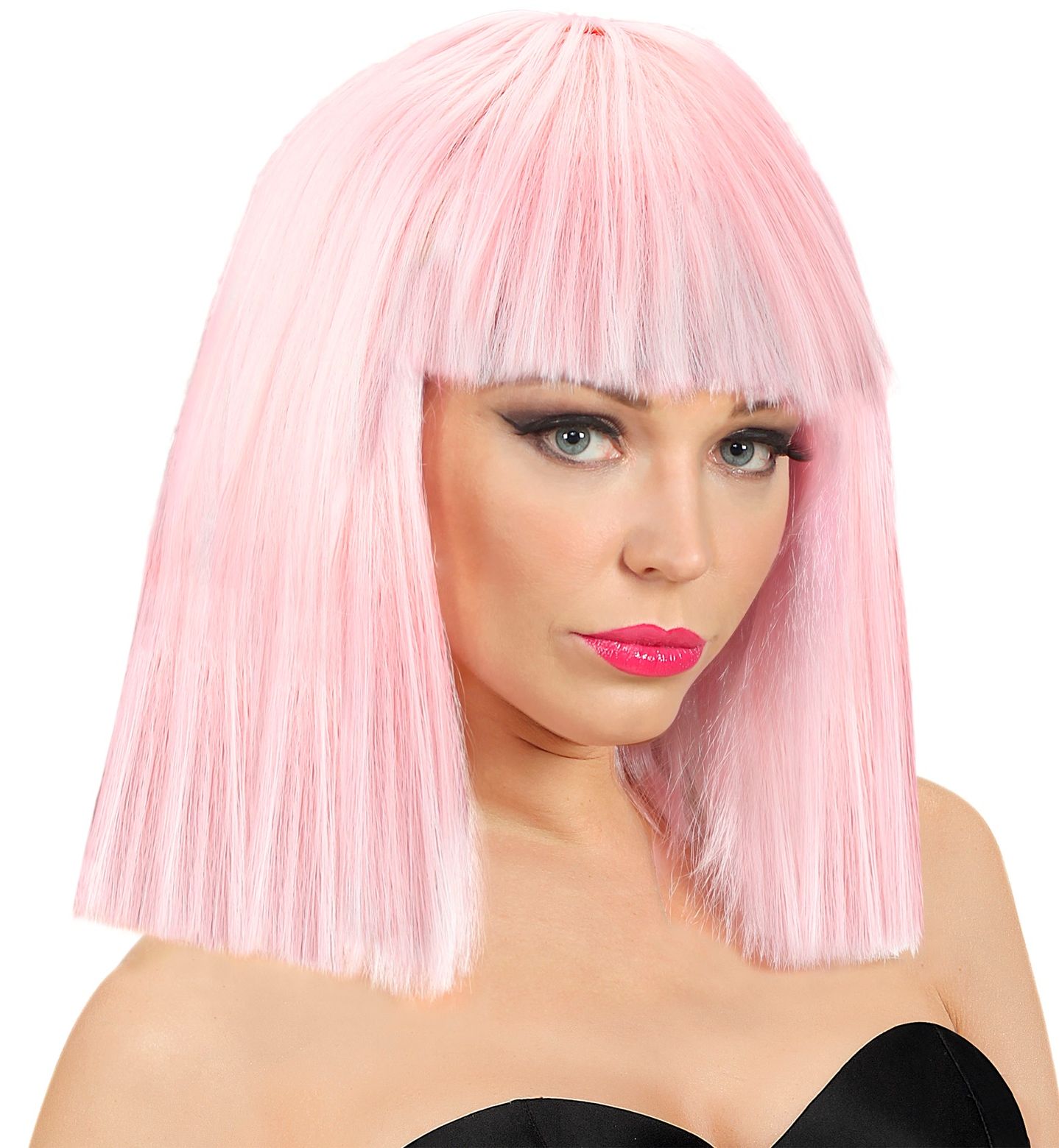 Showgirl pruik licht roze