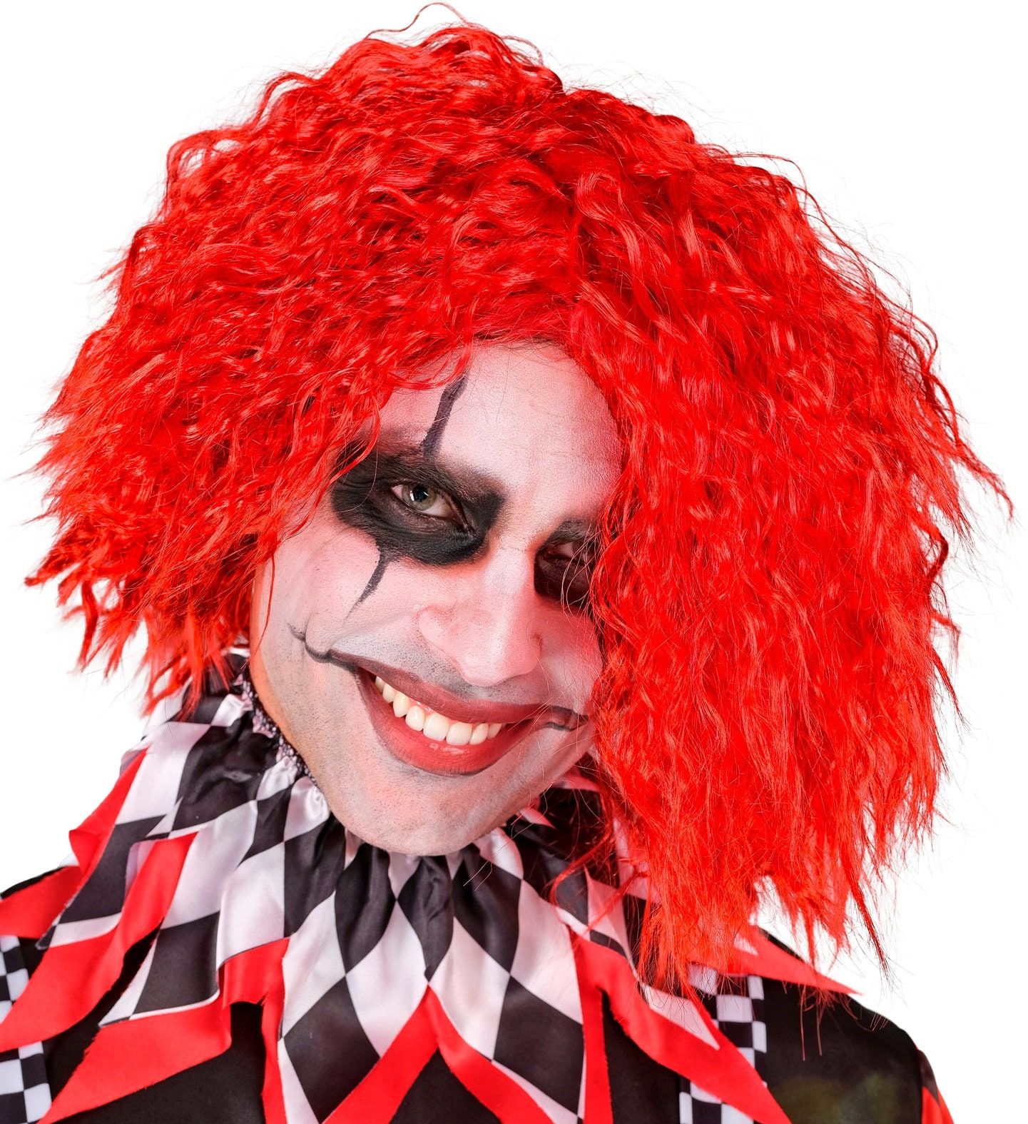 Sinister Clown Pruik Rood Halloween Heren