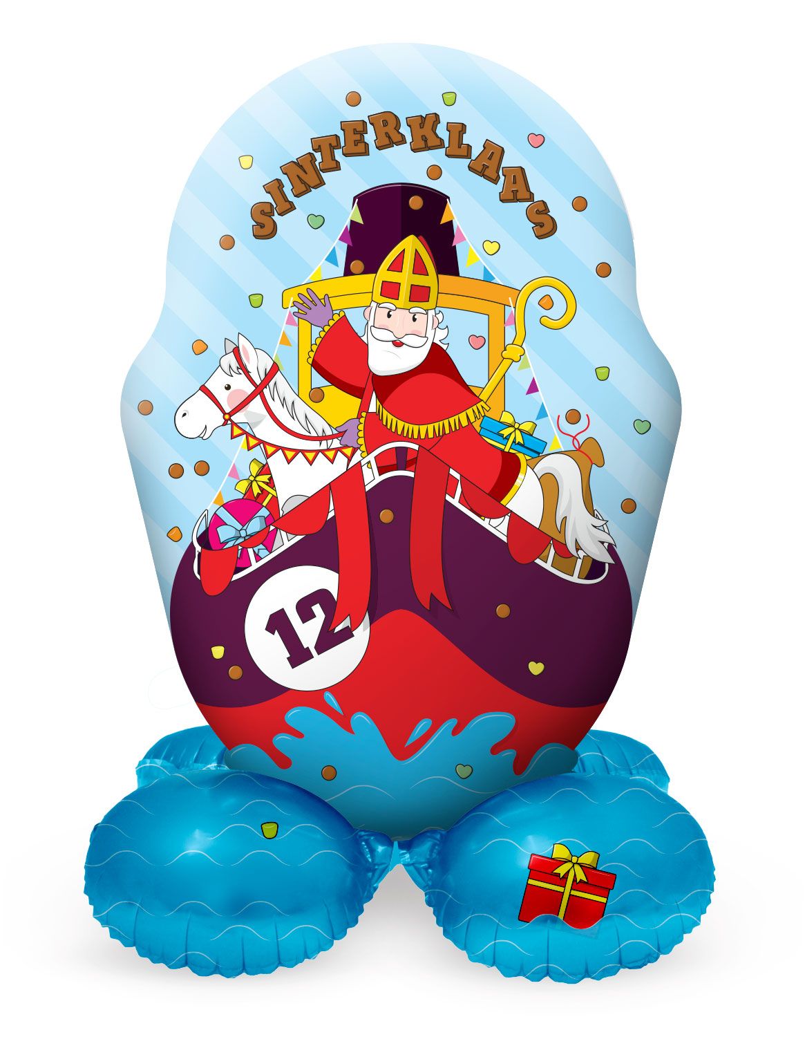Sinterklaas stoomboot folieballon