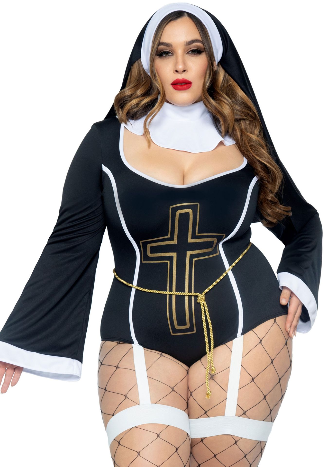 Sister Sin Verleidelijke Nonnenkostuum Plus Size