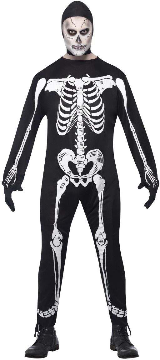 Skelet heren outfit zwart