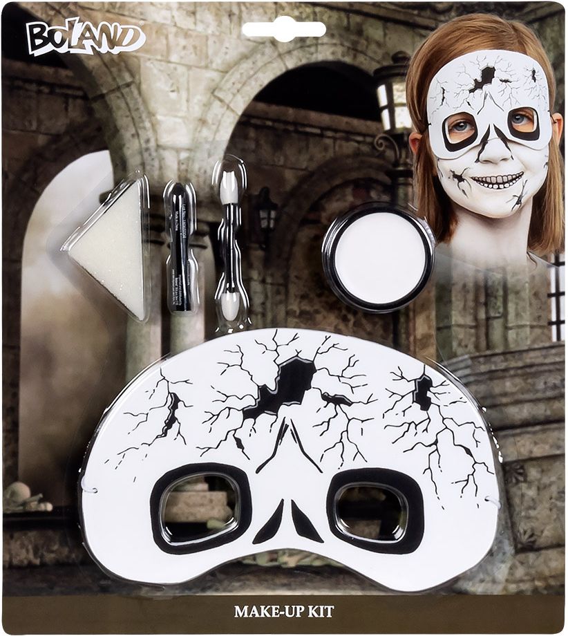 Skelet make-up kit met oogmasker