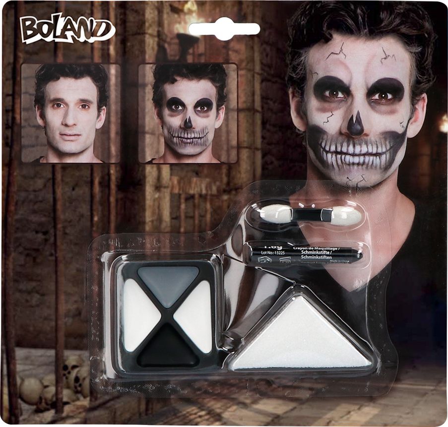 Skelet Make-Up Set Halloween