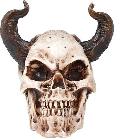 Skelet met horens halloween tafeldecoratie 20 cm