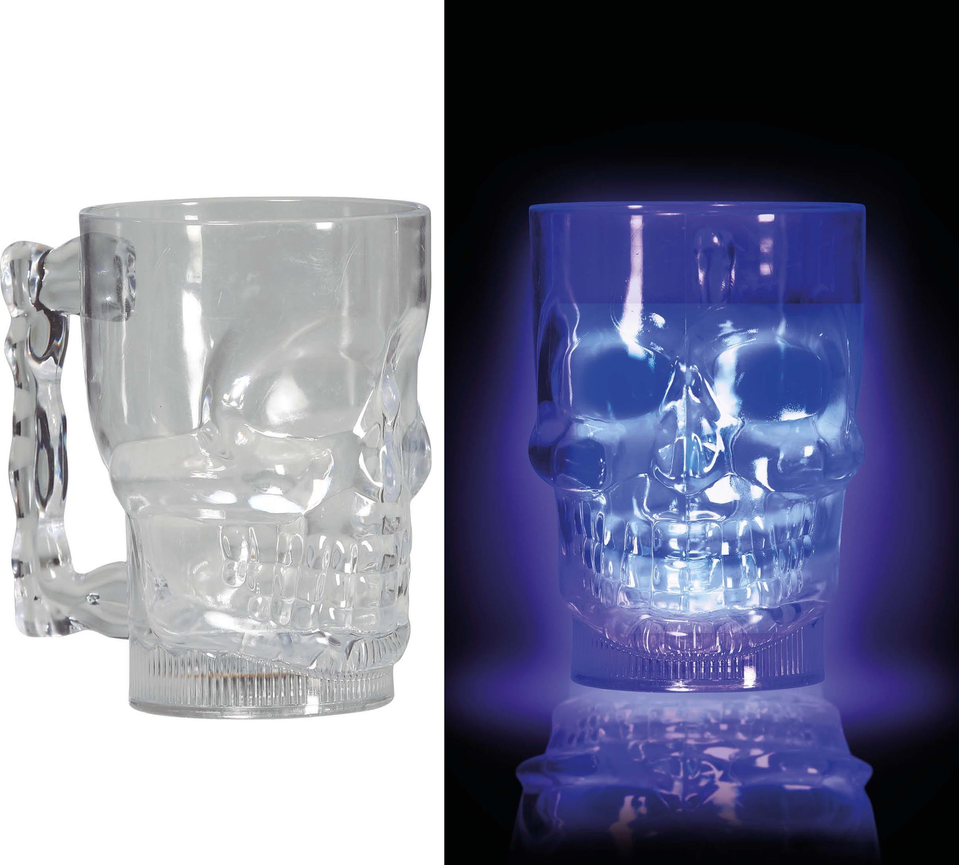 Skelet mok met licht 700 ml halloween