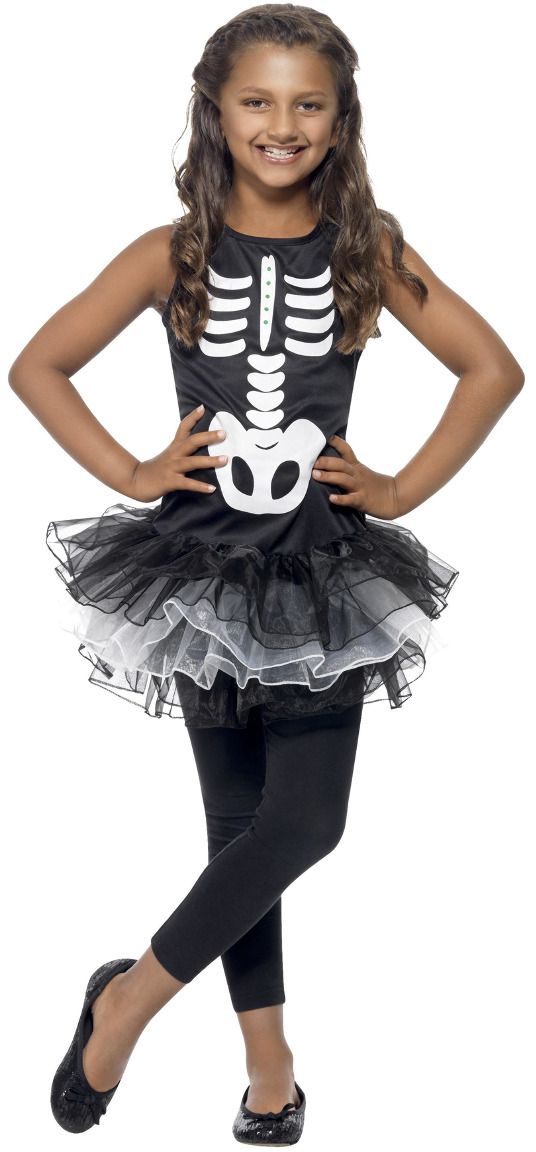 Skelet tutu outfit zwart