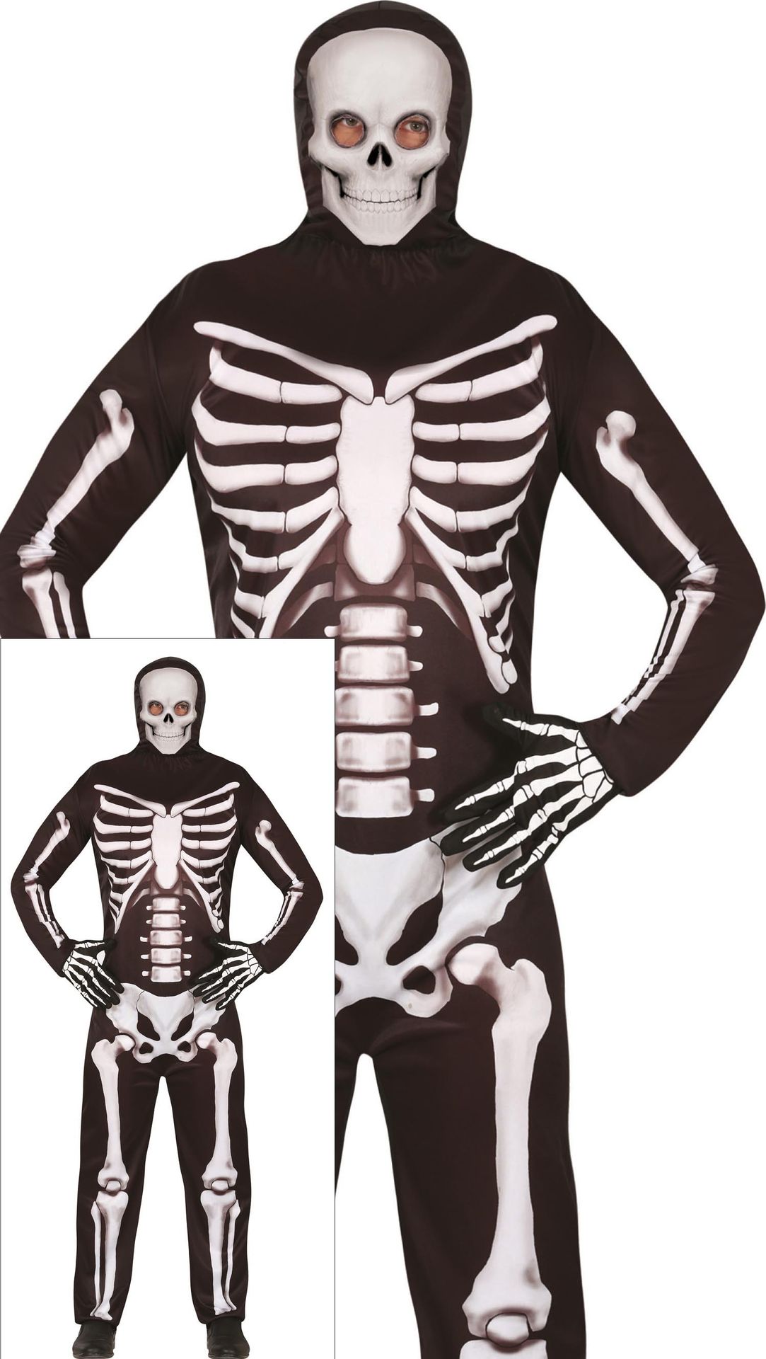 Skeleten pak halloween heren