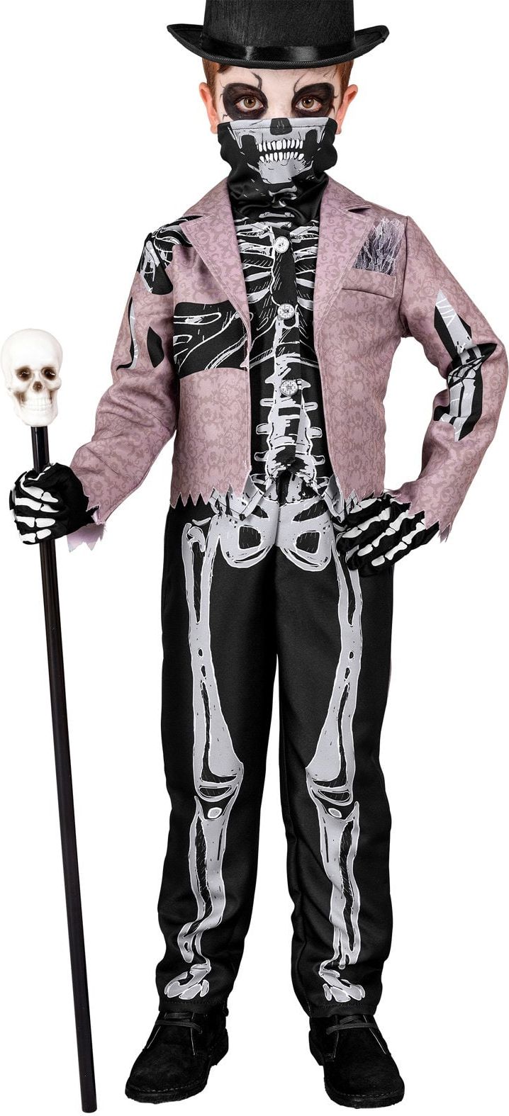 Skeletgroom Pak Jongens Grijs