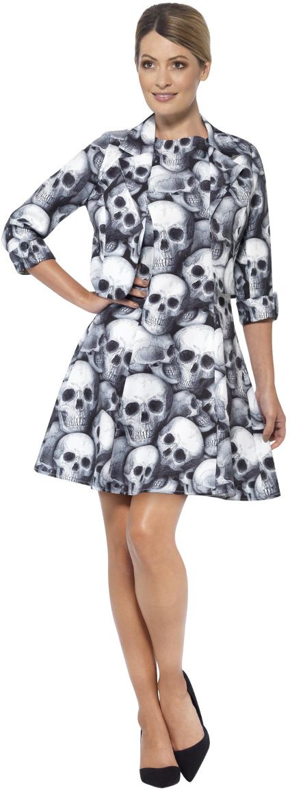 Skeletten feestpak dames