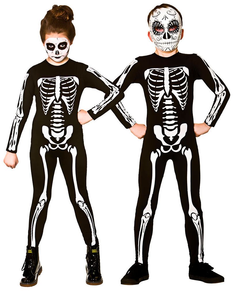 Skeletten jumpsuit kind