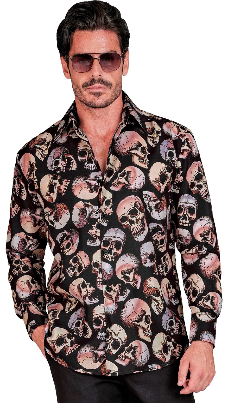 Skulls halloween blouse heren