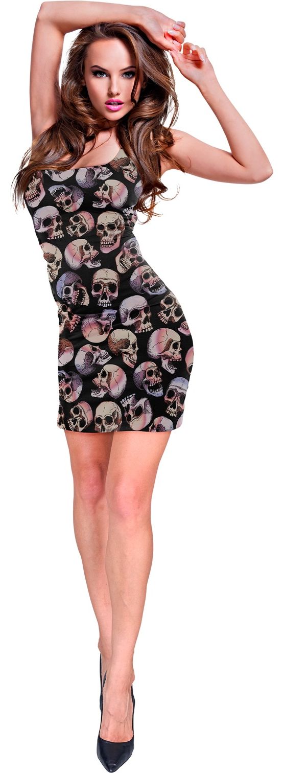 Skulls halloween sexy jurkje vrouwen