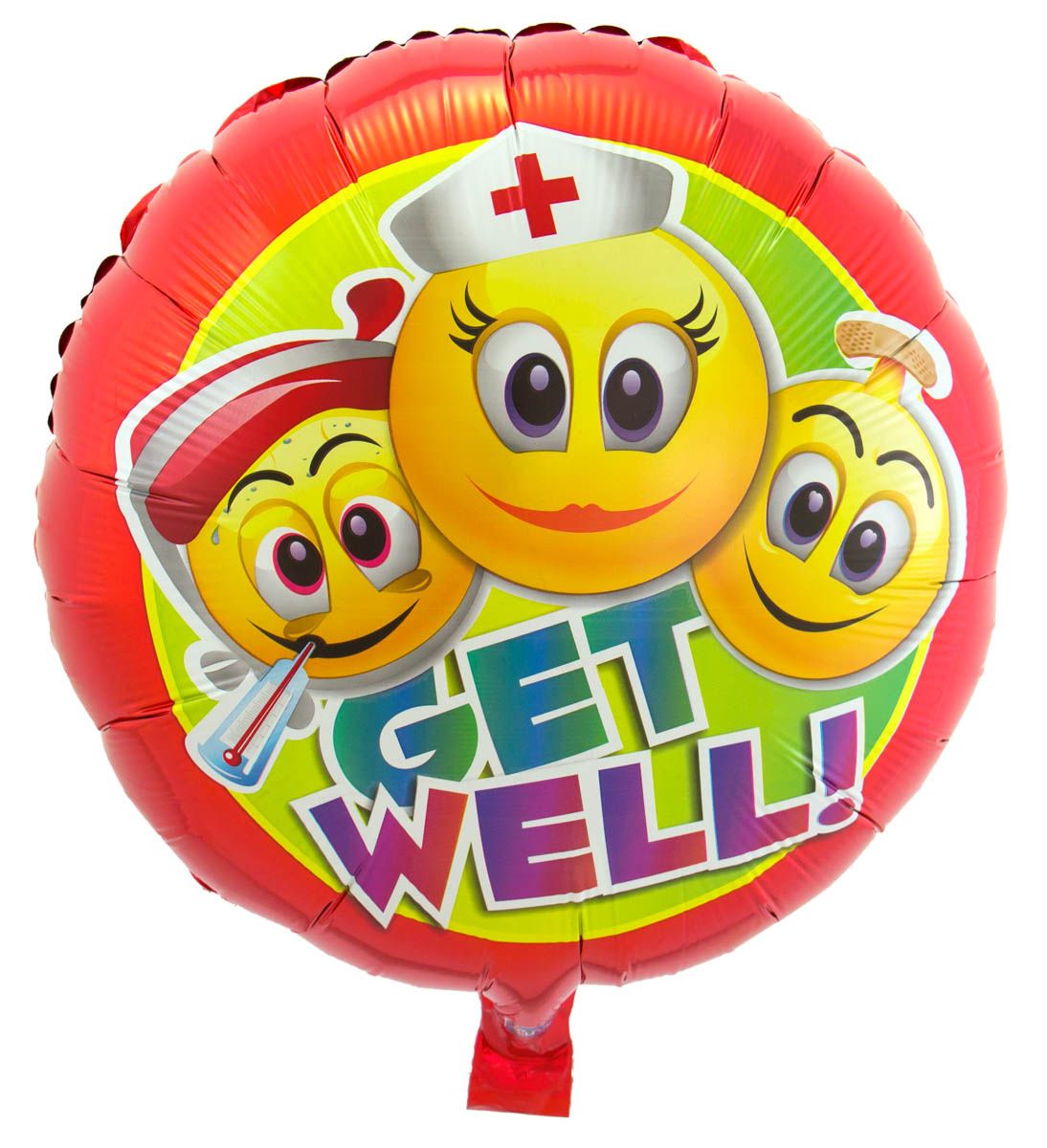 Smiley get well soon folieballon