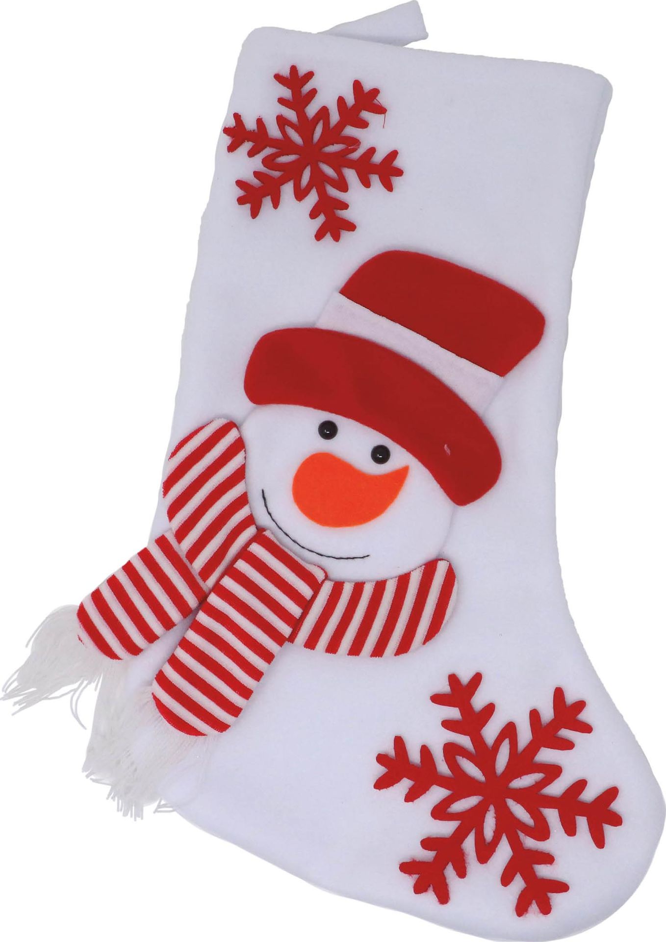 Sneeuwpop kerstsok cadeau 45cm