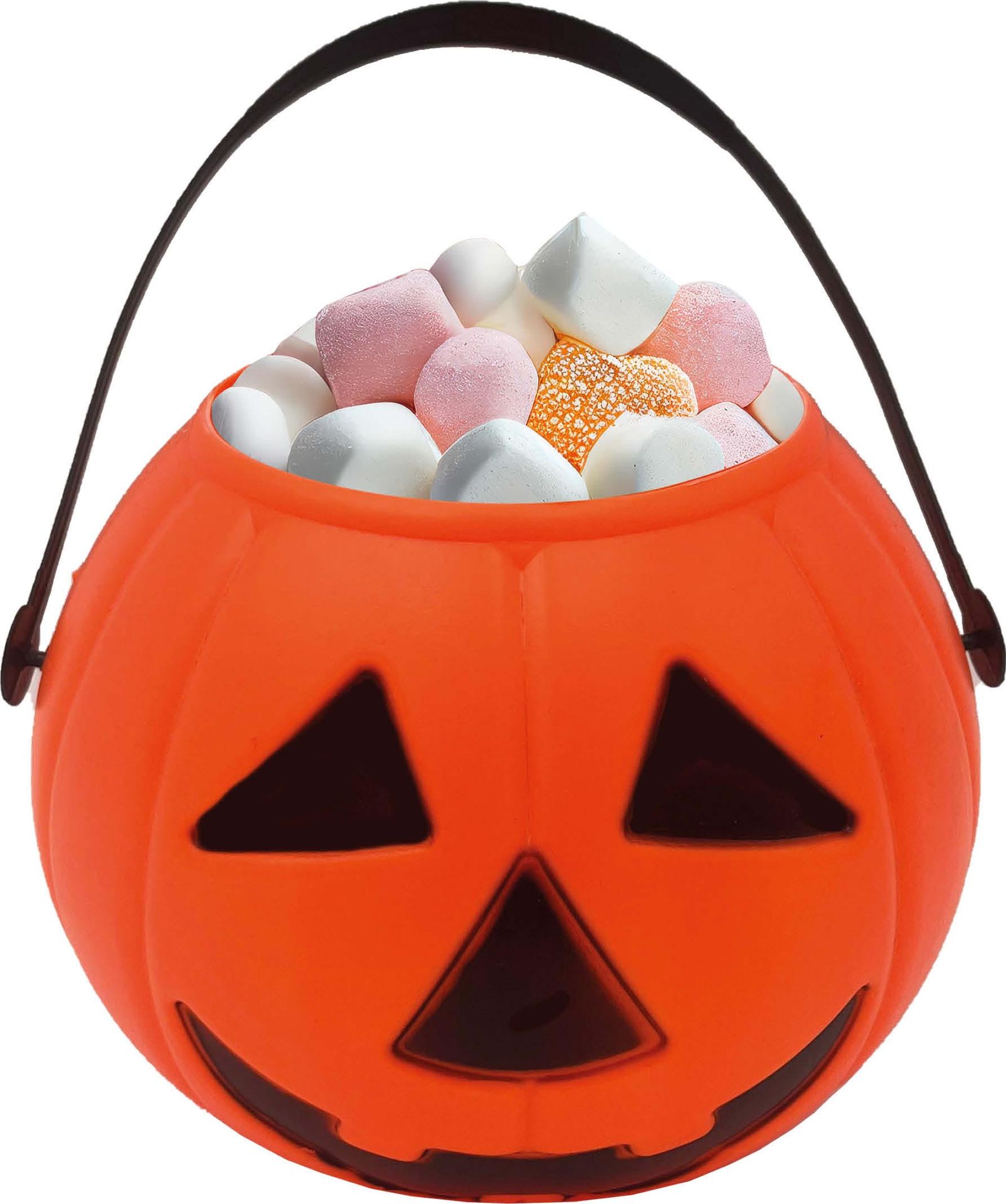 Snoepemmer pompoen oranje 15 cm halloween