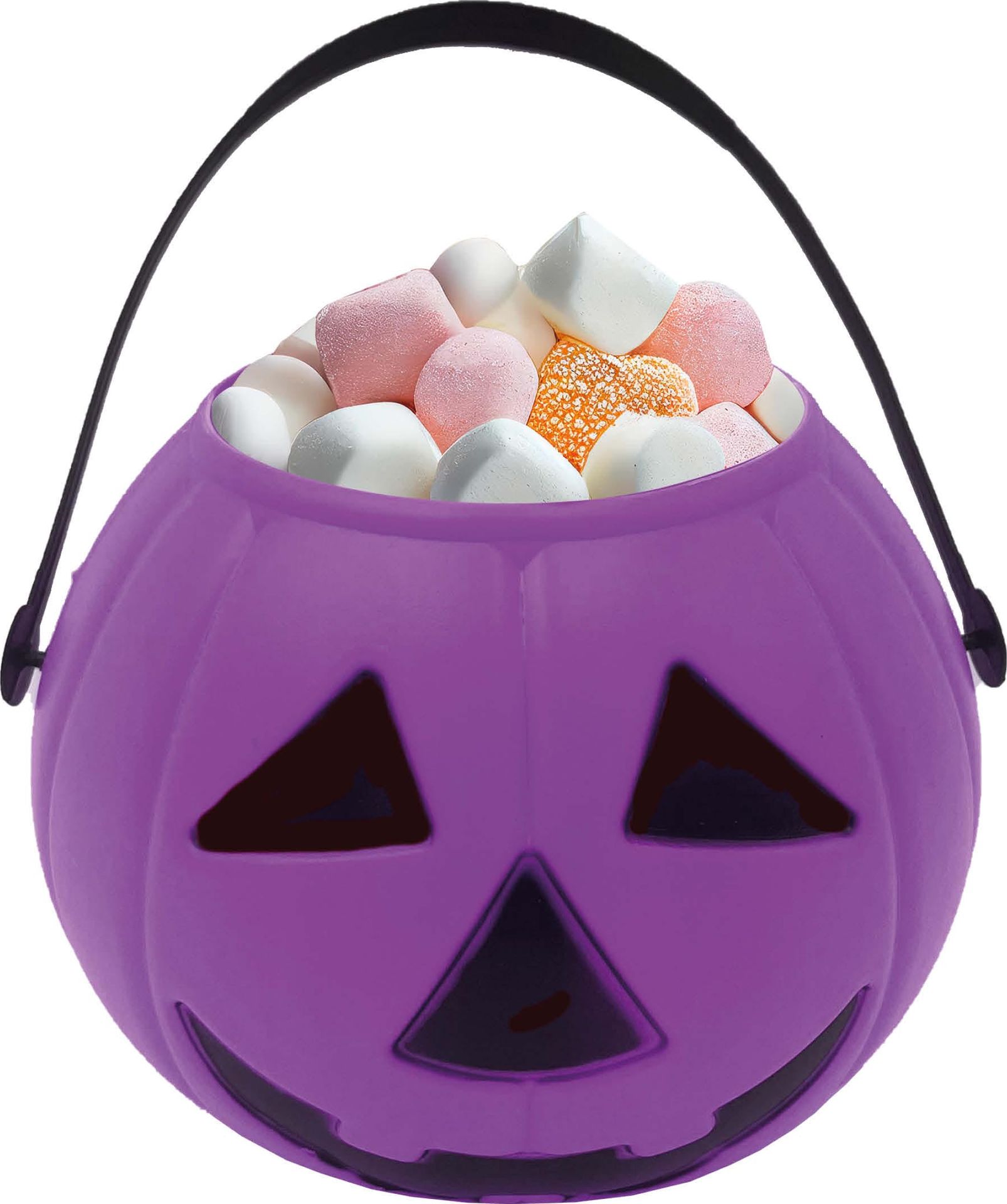 Snoepemmer pompoen paars 15 cm halloween