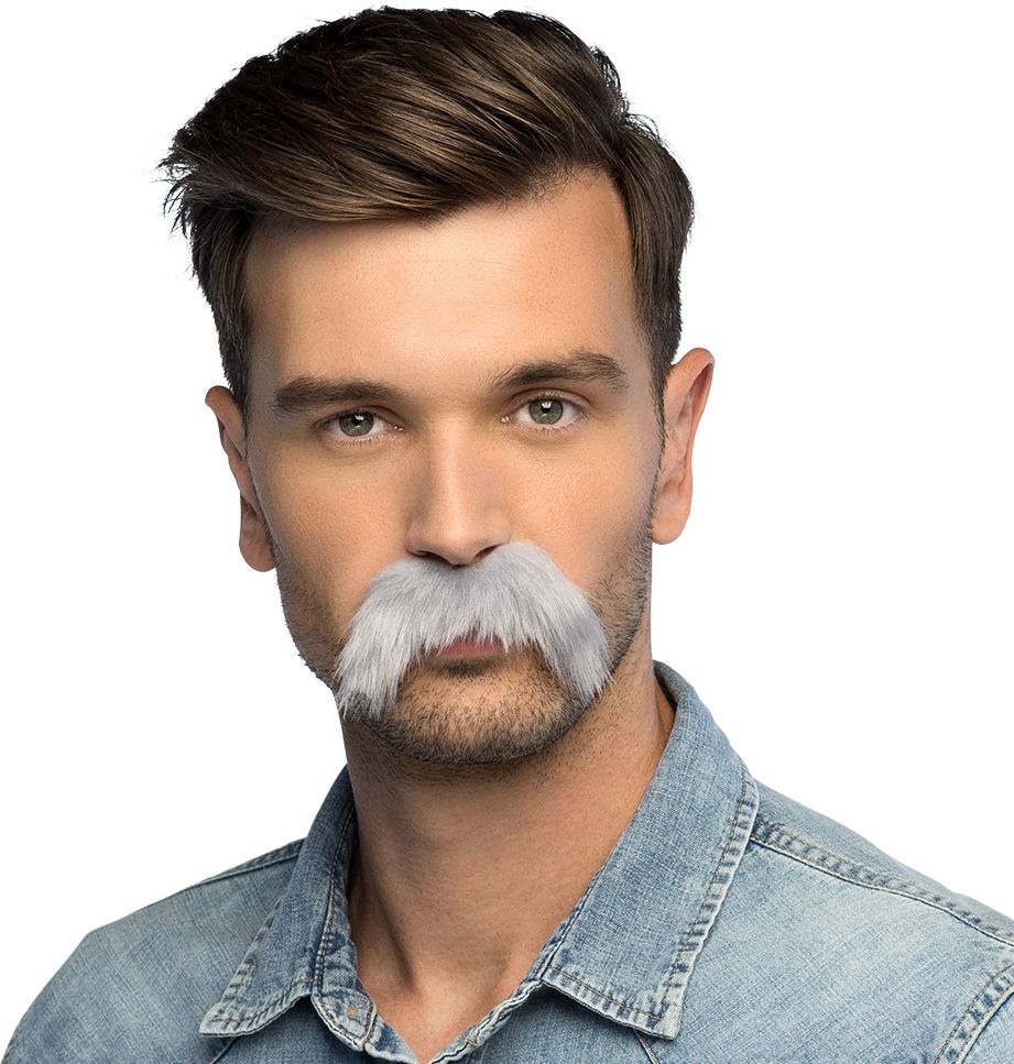 Snor Grijs Zelfklevend