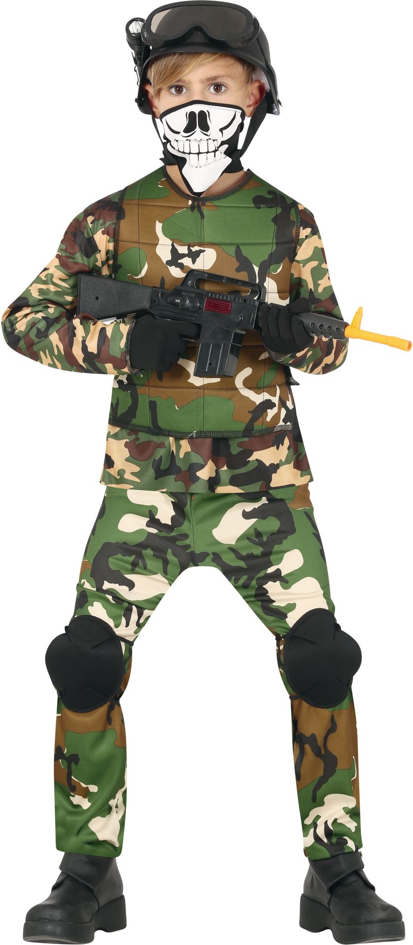 Soldaat kostuum jongen camouflage
