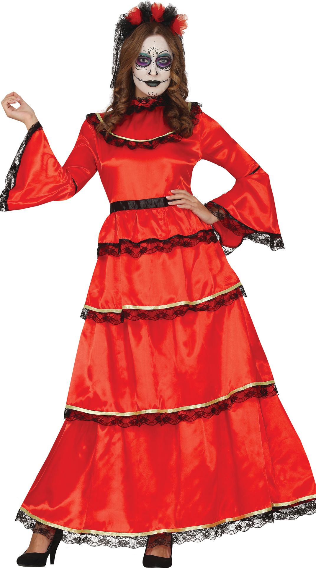 Spaanse danseres jurk rood