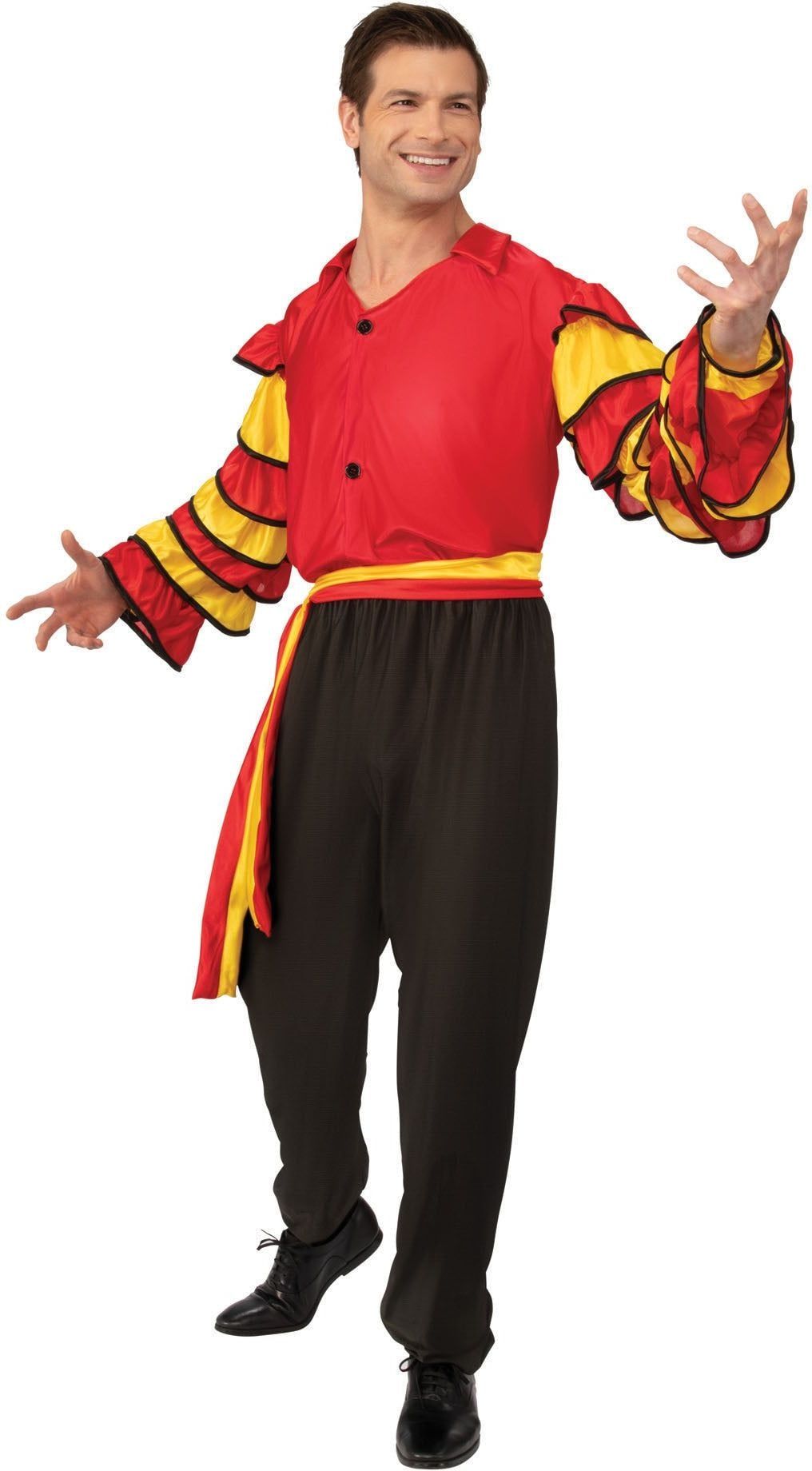 Spaanse Flamengo Danser Outfit Rood Heren